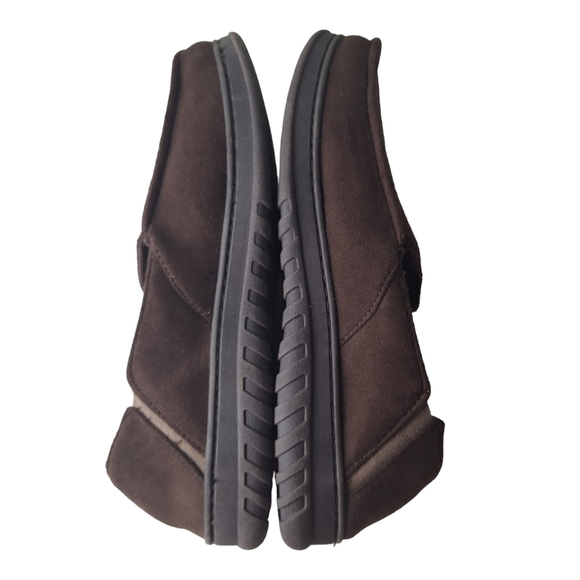 Dearfoam Mens Brown Comfy Memory Foam Cushion Slip On Moccasin Slippers Size 7-8 - Picture 7 of 9